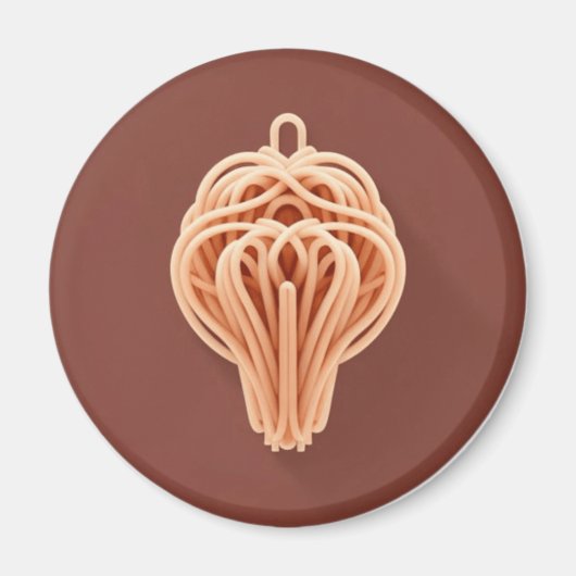 Een uniek patroon van spaghetti noedels magneet (Voorkant)