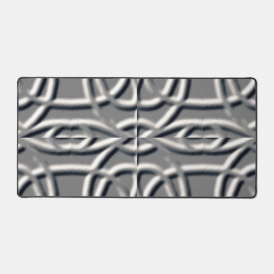 Een uniek zilver-grijs reliëf kunstpatroonontwerp bureaumat