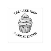 Een unieke aanpasbare, schattige logo in een café rubberstempel (Afrduk)