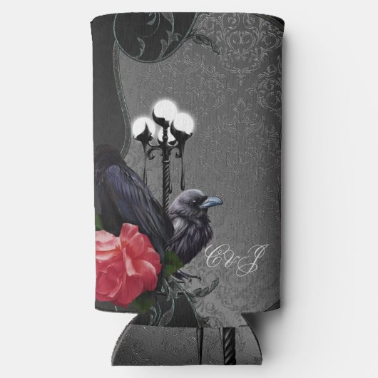 Een unieke bruiloft seltzer blikjeskoeler (Achterkant)