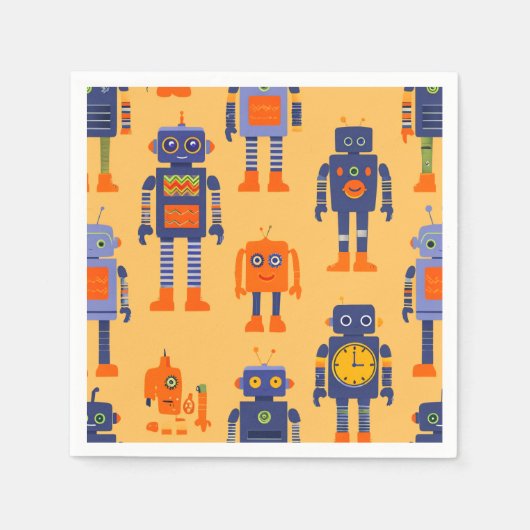 Een unieke en leuke robot. servet (Voorkant)