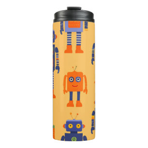 Een unieke en leuke robot. thermosbeker