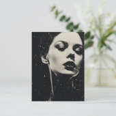 Een unieke hemelse vrouw in zwart-wit briefkaart (Staand voorkant)