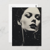 Een unieke hemelse vrouw in zwart-wit briefkaart (Voorkant / Achterkant)