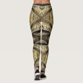 Een unieke houttextuur "Ratti_Creative_Arts" Leggings (Achterkant)