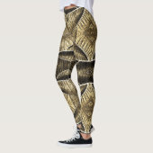 Een unieke houttextuur "Ratti_Creative_Arts" Leggings (Links)