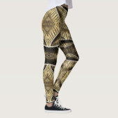 Een unieke houttextuur "Ratti_Creative_Arts" Leggings (Rechts)