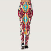 Een unieke kleurrijke "Ratti_Creative_Arts" Leggings (Achterkant)