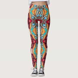 Een unieke kleurrijke "Ratti_Creative_Arts" Leggings