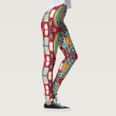 Een unieke kleurrijke "Ratti_Creative_Arts" Leggings (Rechts)