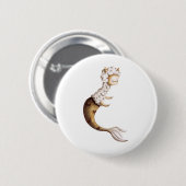 Een unieke lama met een zeemeerminstaart ronde button 5,7 cm (Voorkant /achterkant)
