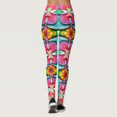 Een unieke, leuke multikleur "Ratti_Creative_Arts" Leggings (Achterkant)