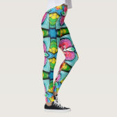 Een unieke, leuke multikleur "Ratti_Creative_Arts" Leggings (Rechts)