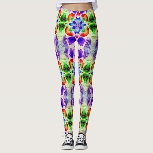 Een unieke schattige veelkleurige "Ratti_Creative_ Leggings (Voorkant)