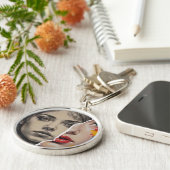 Een unieke twee schaduw sleutelhanger (Zijkant)