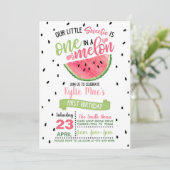 Een unieke uitnodiging voor een watermeloenfeestje (Staand voorkant)