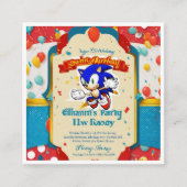 Een unieke verjaardagsuitnodigingskaart informatiekaartje (Voorkant)