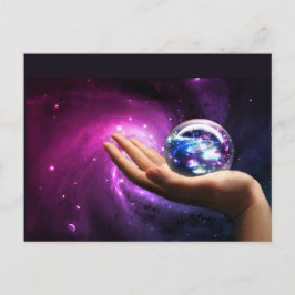 Een universum binnen producten briefkaart
