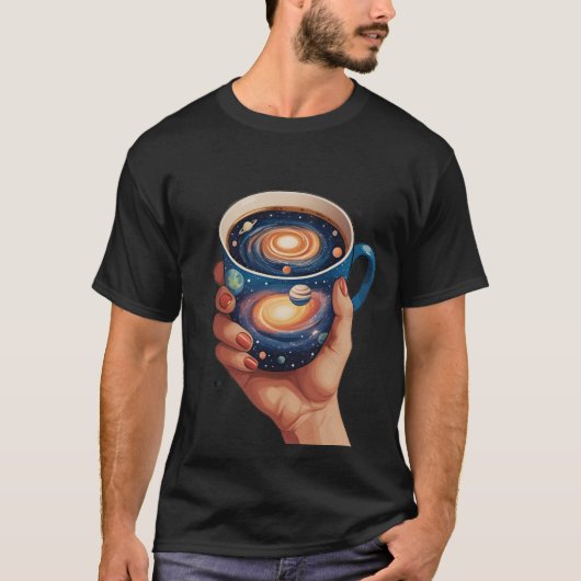 "Een universum in een beker" T-shirt: surrealistis T-shirt (Voorkant)