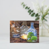 Een universum in een fles briefkaart (Staand voorkant)