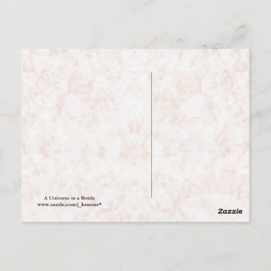 Een universum in een fles briefkaart (Achterkant)