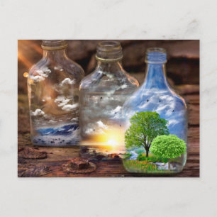 Een universum in een fles briefkaart