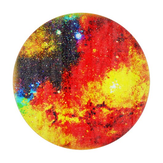 Een universum van heldere kleuren. Bestel nu Snijplank (Voorkant)