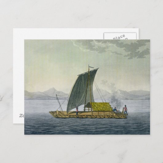 Een vaartuig dat de haven van Guayaquil in Ecuador Briefkaart (Voorkant / Achterkant)