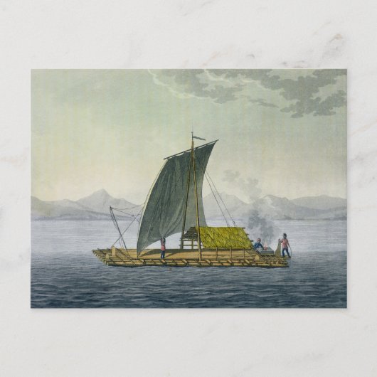 Een vaartuig dat de haven van Guayaquil in Ecuador Briefkaart (Voorkant)