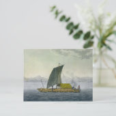 Een vaartuig dat de haven van Guayaquil in Ecuador Briefkaart (Staand voorkant)