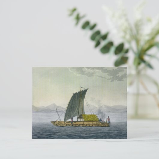 Een vaartuig dat de haven van Guayaquil in Ecuador Briefkaart (Staand voorkant)