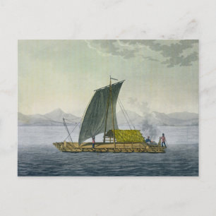 Een vaartuig dat de haven van Guayaquil in Ecuador Briefkaart