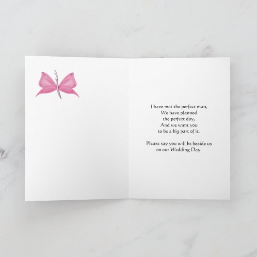 Een vaartuig ziet er Junior Bridesmaid uit Bedankkaart (Binnen)