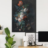 Een vaas met bloemen van Jan van Huysum Poster (Thuiskantoor)