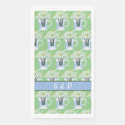 Een vaas met madeliefjes servet (Voorkant)