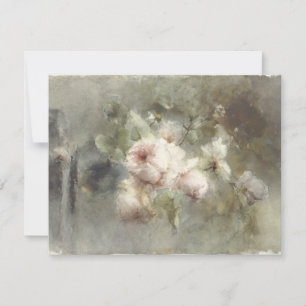 Een vaas met rozen van Margaretha Roosenboom (1853 Notitiekaartje