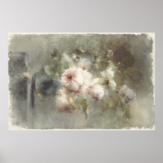 Een vaas met rozen van Margaretha Roosenboom (1853 Poster (Voorkant)