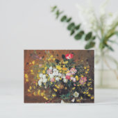 Een vaas van Bloemen Briefkaart (Staand voorkant)