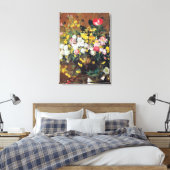 Een vaas van bloemen canvas afdruk (Insitu (Slaapkamer))