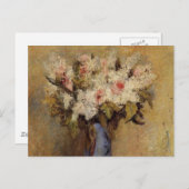 Een vaas van Renoir van Seringen en Rozen Briefkaart (Voorkant / Achterkant)