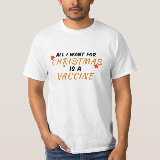 een vaccin voor kerstmis t-shirt (Voorkant)