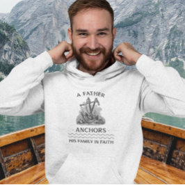 Een vader bevestigt zijn familie in vertrouwen Chr Hoodie