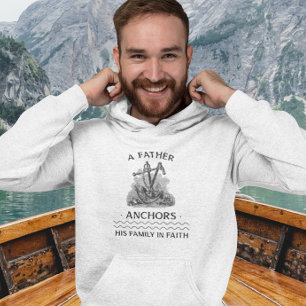 Een vader bevestigt zijn familie in vertrouwen Chr Hoodie