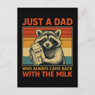 Een vader die altijd met de melk terugkwam feestdagenkaart