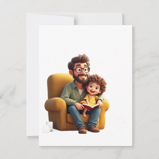 Een vader die altijd steunt kaart (Voorkant)