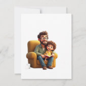 Een vader die altijd steunt kaart (Achterkant)