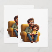 Een vader die altijd steunt kaart (Voorkant / Achterkant)