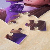 Een vader die magische puzzel kan doen legpuzzel (Zijkant)