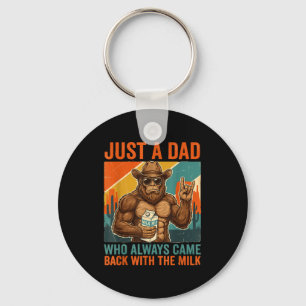 Een vader die terugkwam met de melk bigfoot papa  sleutelhanger