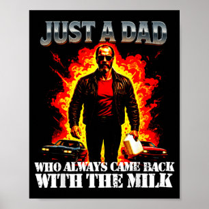 Een vader die terugkwam met de melk Grappige vader Poster